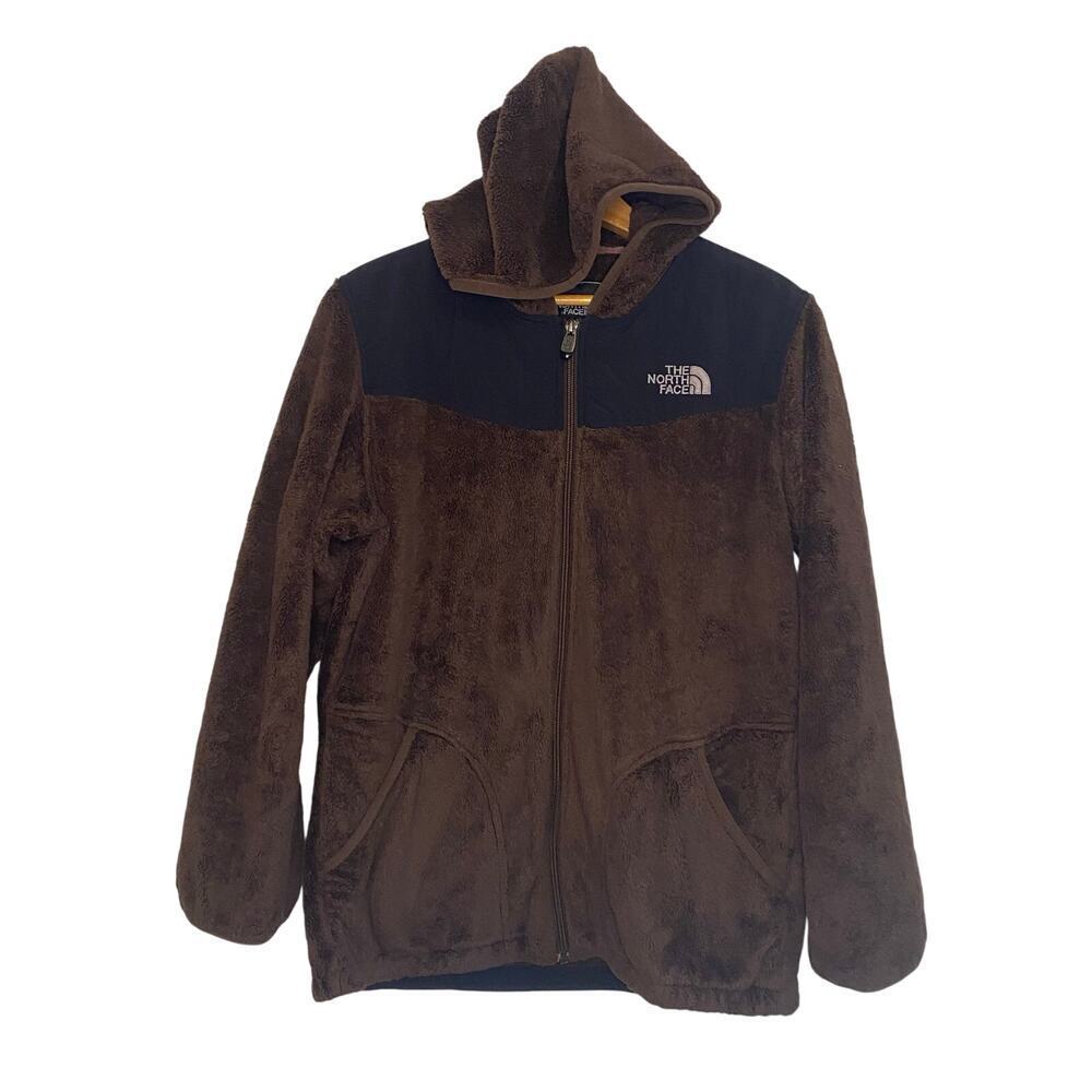 The North Face Denali Full Zip Brown Fleece Jacket Girls XL Youth Hiking EUC